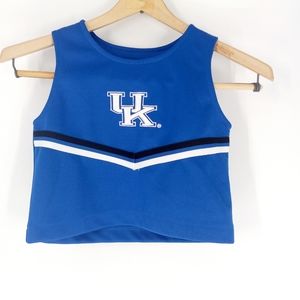Genuine Stuff Collegiate 6X Blue & White UK Wikdcat KY Cheerleading Top Vest